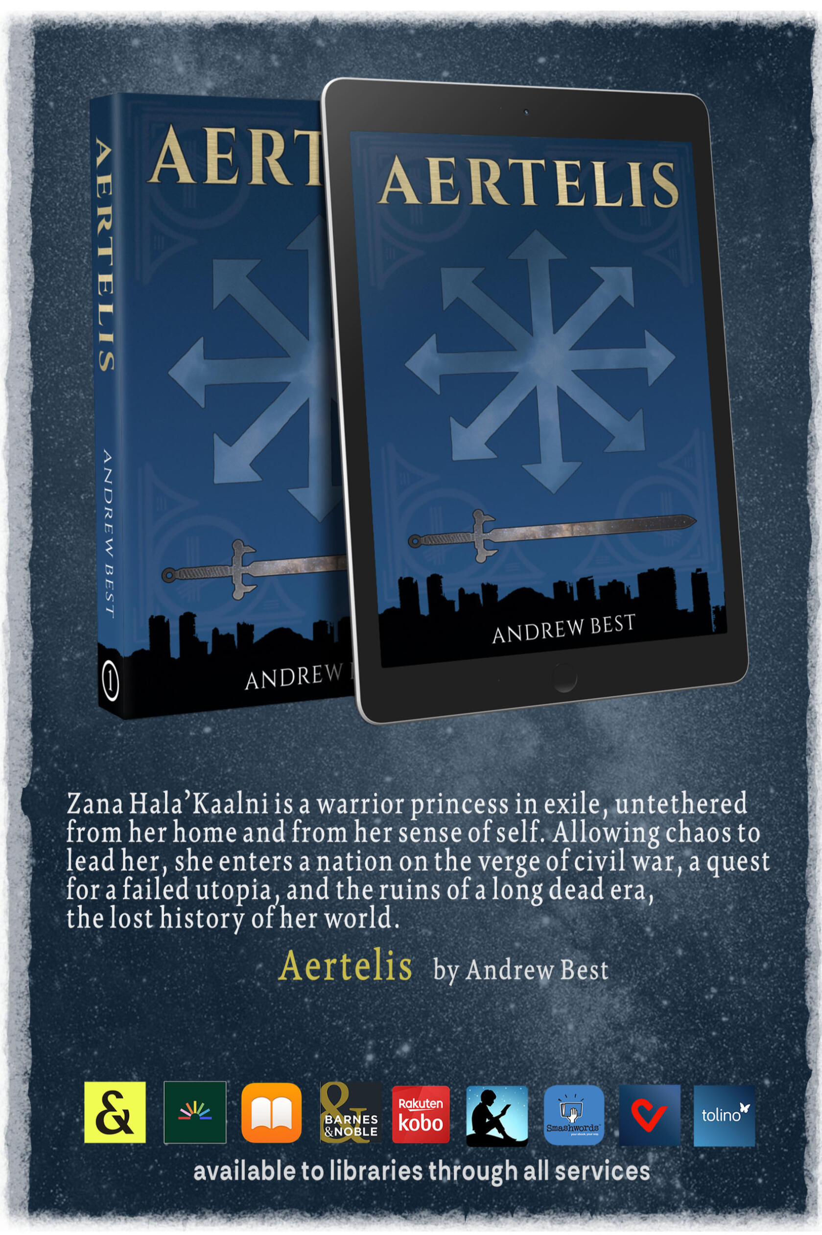 Aertelis Cover cover of Aertelis with a chaos star and a sword containing the cosmos